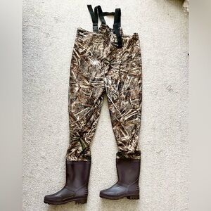 EUC Frogg Togg PVC Bootfoot Camo Chest Waders Size 10